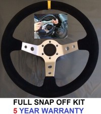DISHED SNAP OFF STEERING WHEEL AND BOSS KIT FIT MAZDA ESCORT CORTINA MK1 MK2