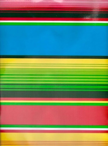 Serape stripe vinyl oilcloth - vinyl,