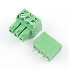 5Pcs 3.81mm Pitch 3 Pin Straight Screw Terminal Block Pluggable Plug Connector