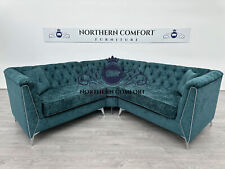 Istanbul Corner Sofa in Alaska Teal Fabric