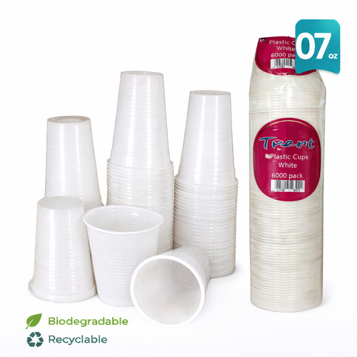 White plastic cups for - oz,