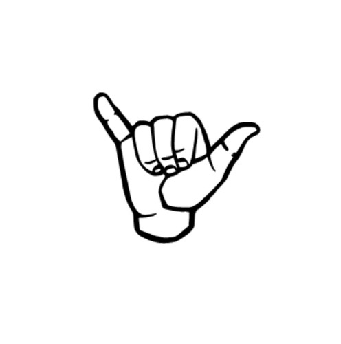 Hang loose sticker - sticker/decal, funny