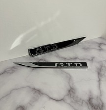 VW GTD Wing Side Badges Black