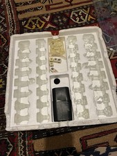 Elegant glass chess set in the