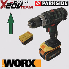 ADATTATORE  BATTERIA WORX 20v Power Share  A  UTENSILI PARKSIDE X20V TEAM