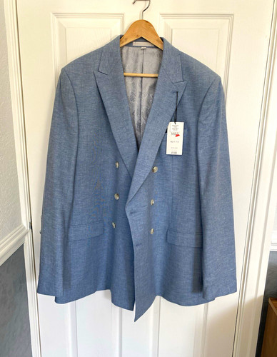 Men blue linen blend - men's,