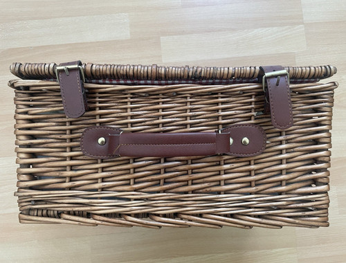 Wicker picnic basket hamper - basket,