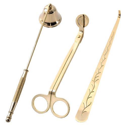 Candle snuffer brass 3pcs - brass, set