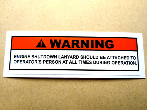 Boat safety warning sticker - safety,