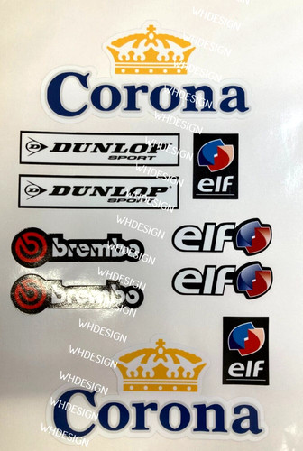 Racing decal set x10 decals