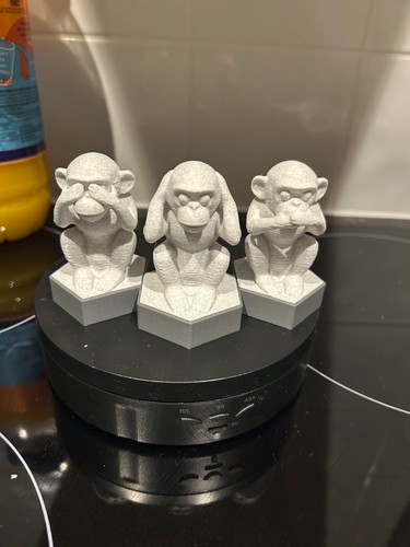 Three wise monkeys textured - wise,