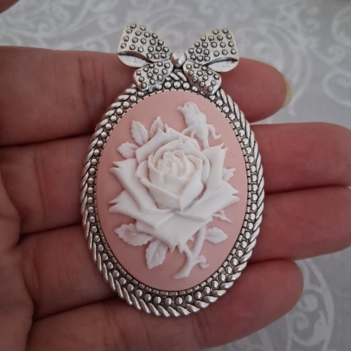 Large rose cameo - cameo, brooch/big
