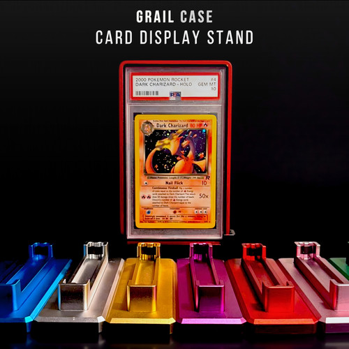 Metal trading card display - metal,