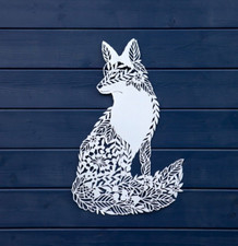 Large 51cm Fox Metal Wall