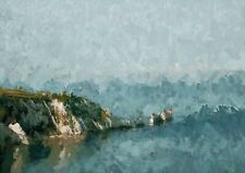 The needles, Isle of Wight.  oil painting unique gift (print)