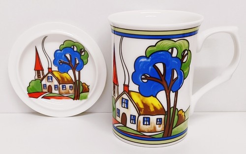 Art deco village mug house - art,