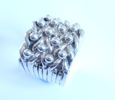 Vintage Huge sterling silver Keeper Ring 83 grams Z+4 Biker Bad Boy duster ring