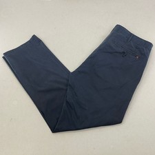 Meyer Trousers Chino Men's W34 L30 Regular Fit Stretch Smart Blue Lightweight