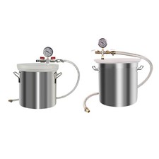 Vacuum Chamber Vacuum Gauge Multipurpose Defoaming Barrel with Hose with Lid for