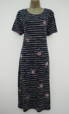 DEBENHAMS NAVY FLORAL STRIPE