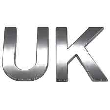 UK Letters Stick On Badge Metal Chrome Effect 3D Logo Decal Emblem Car Jeep Van