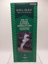 Holiday Living 100 Count S-Hook Gutter & Shingle Clips Roof Hangers 2127430 New!
