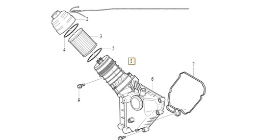 Genuine volvo oil filter cap - filter,