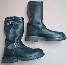 ENGINEER SHOP BOOTS BIKER LEATHER SIZE 4 ROCKABILLY MOTORCYCLE VINTAGE