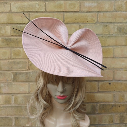 Nude pink fascinator black - nude,