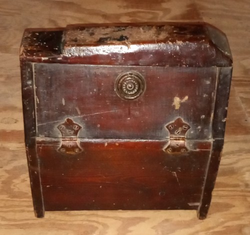 Wood shoe shine box - wood,