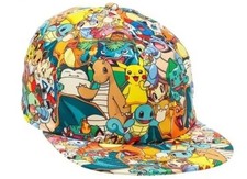 52-58CM Unisex Cartoon Pokemon Printed Hats Adjustable Trending New Gift