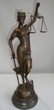 Statue Goddess of Justice Art Deco Style Art Nouveau Style Bronze Sculpture