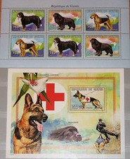 GUINEA 1999 Klb 2486-88 Block 600 Dog Breeds Dogs Domestic Animals MNH