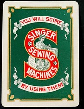AD102 Swap Playing Cards 1 VINTAGE ENG WIDE ADVTS Singer Seeing Machines