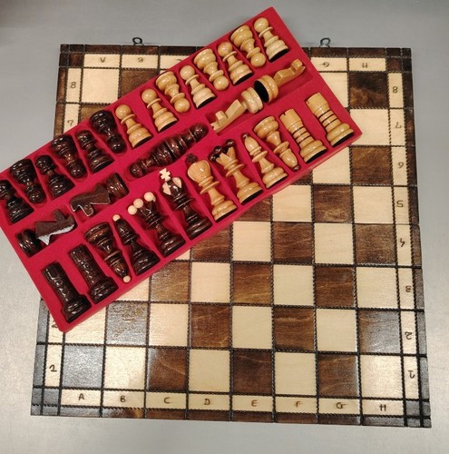 Vintage wooden chess - chess, set