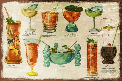 Tiki bar cocktail - cocktail, drinks