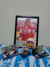Ayrton Senna Signed Photo and Minicar Set