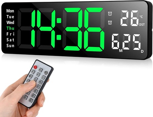 Digital wall clock - clock,, 13
