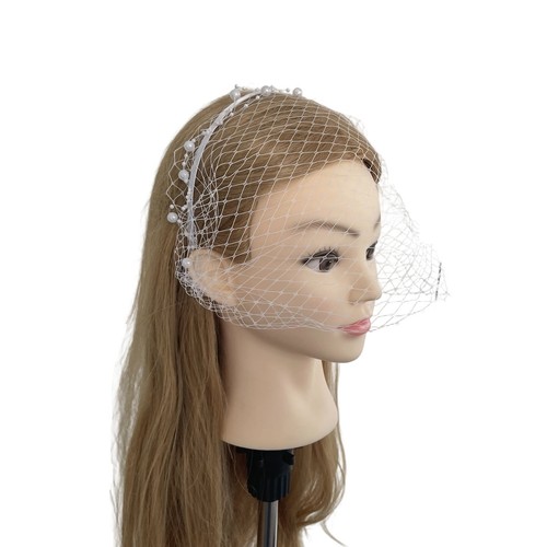 White fascinator headband - white,