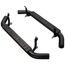 Defender 90 Fire & Ice Side Steps - Black (pair) - UK Manufactured