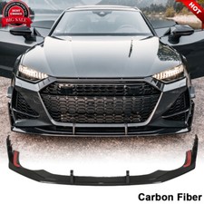 Fits Audi RS7 C8 Sportback 2020UP DRY CARBON Front Bumper Lip Spoiler Splitters