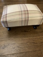 Small Footstool With Laura Ashley Brodie Raisin Tartan / Check Fabric - Project?