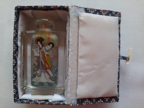 Oriental reverse painted