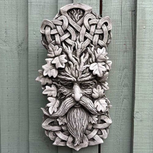 Celtic green man wall plaque - celtic,
