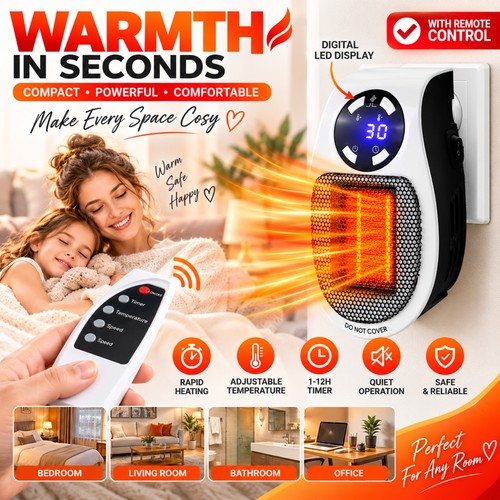 500w mini plug fan heater - 500w,