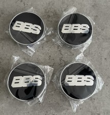 4 X BBS Wheel Centre Cap Alloy Hub Center Caps 60mm Black / Silver NEW SEALED