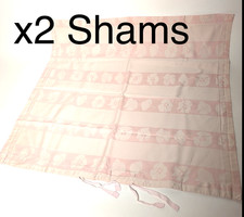 Georg Jensen Damask 100% Cotton Euro Sham Denmark Pair Set 2 Floral Pink