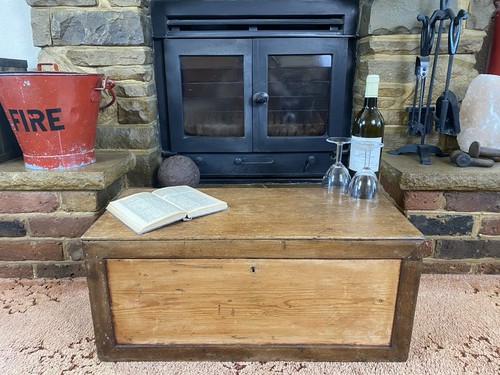 Old antique pine chest - old,