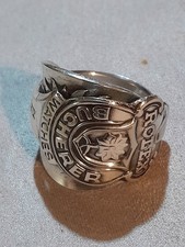 Rolex Bucherer Interlaken Silver Plated Spoon Ring size Y