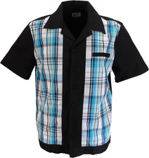 Mens Retro Blue Plaid